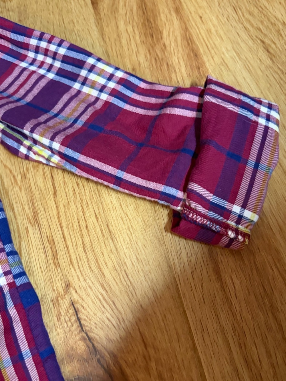 Arizona Jean Company Plaid Button-Down Shirt - Pink, Blue & White - Picture 4 of 8